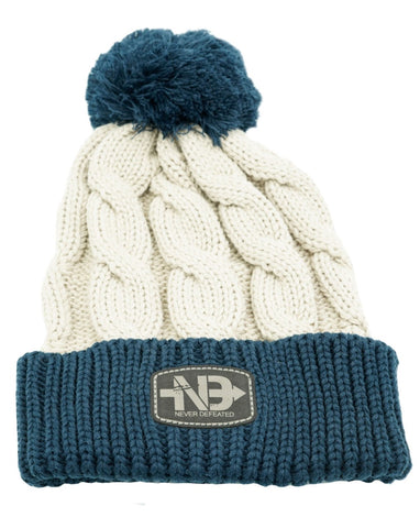 Blue Cream Knitted