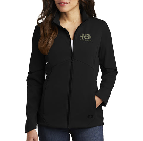 Never Defeated Ladies Soft Shell