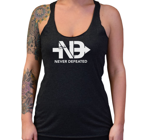 Never Defeated Ladies Tank